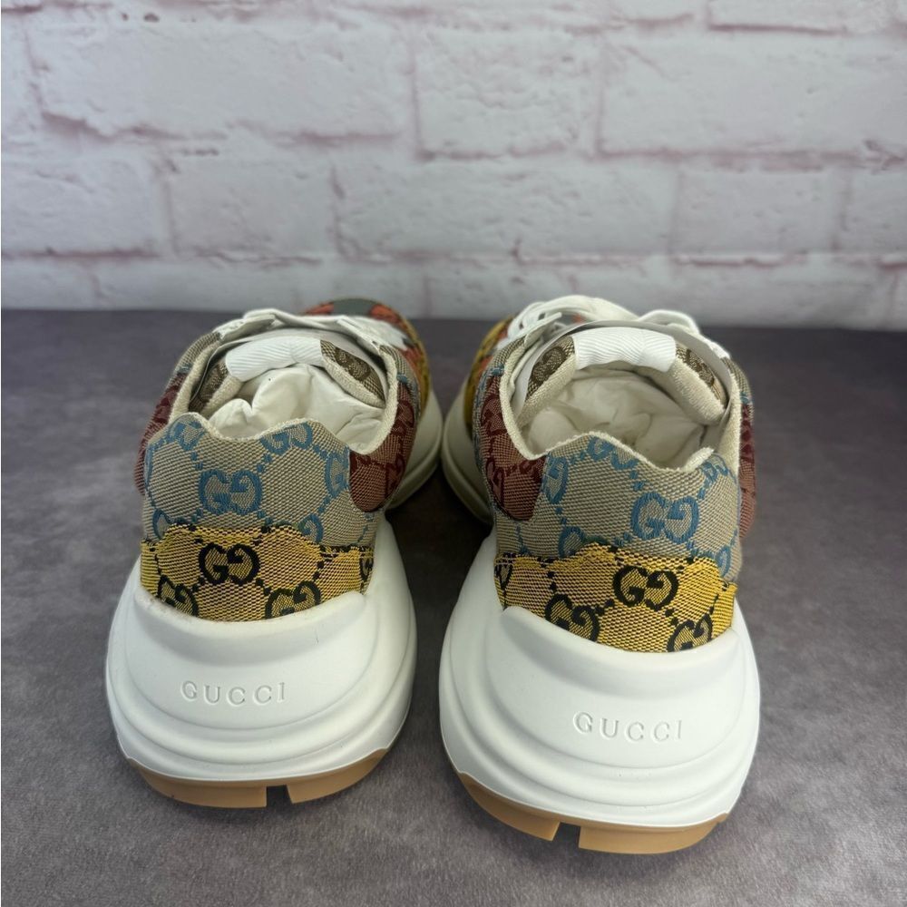 Gucci Mens Rython Multicolor Sneakers GG Canvas 9 - Picture 8 of 14